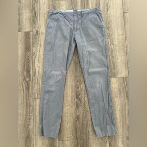 J Crew the Driggs men’s cotton straight leg dress pants 35x34 Chino grey blue